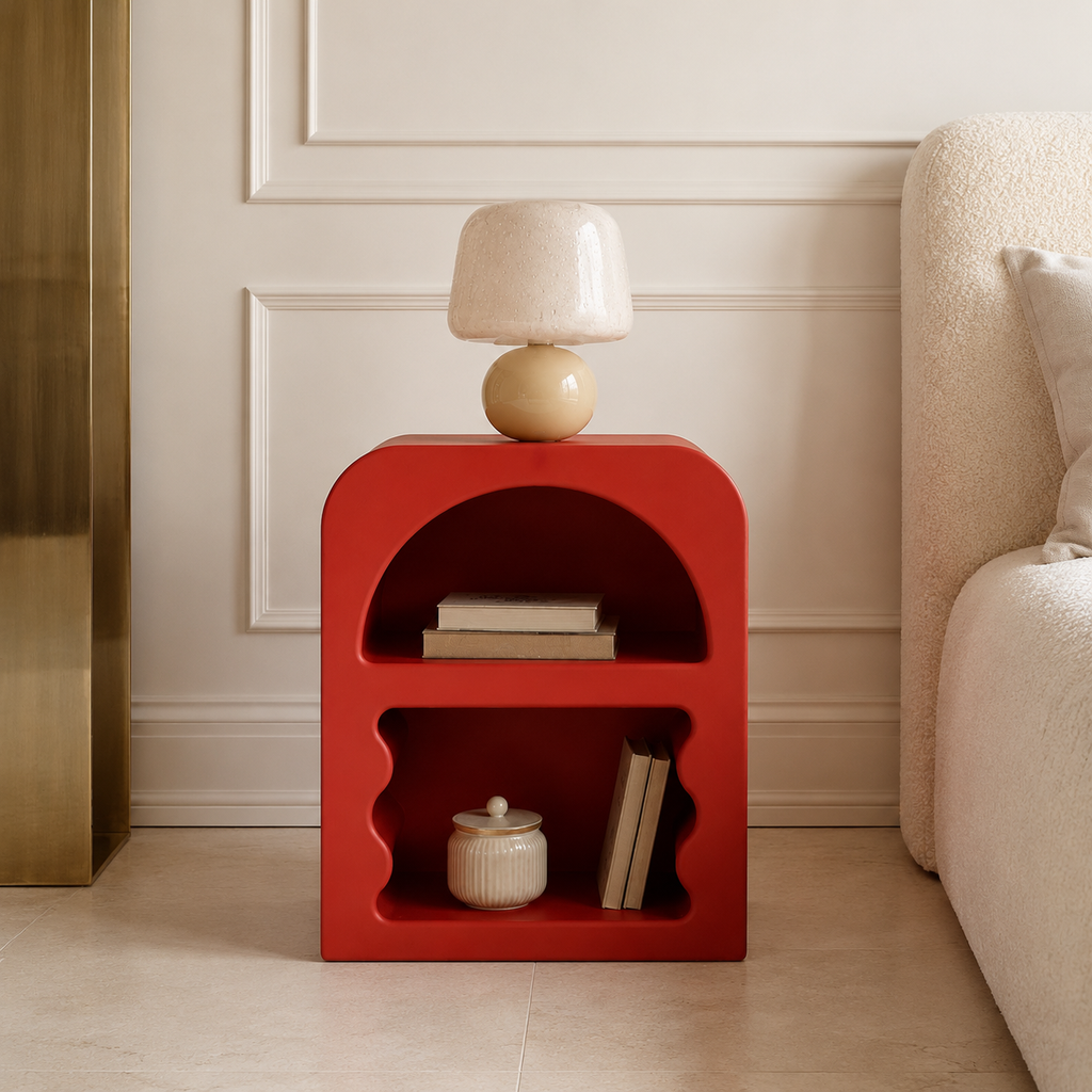 Table de Chevet ONDA – Design Sculptural et Couleur Personnalisable
