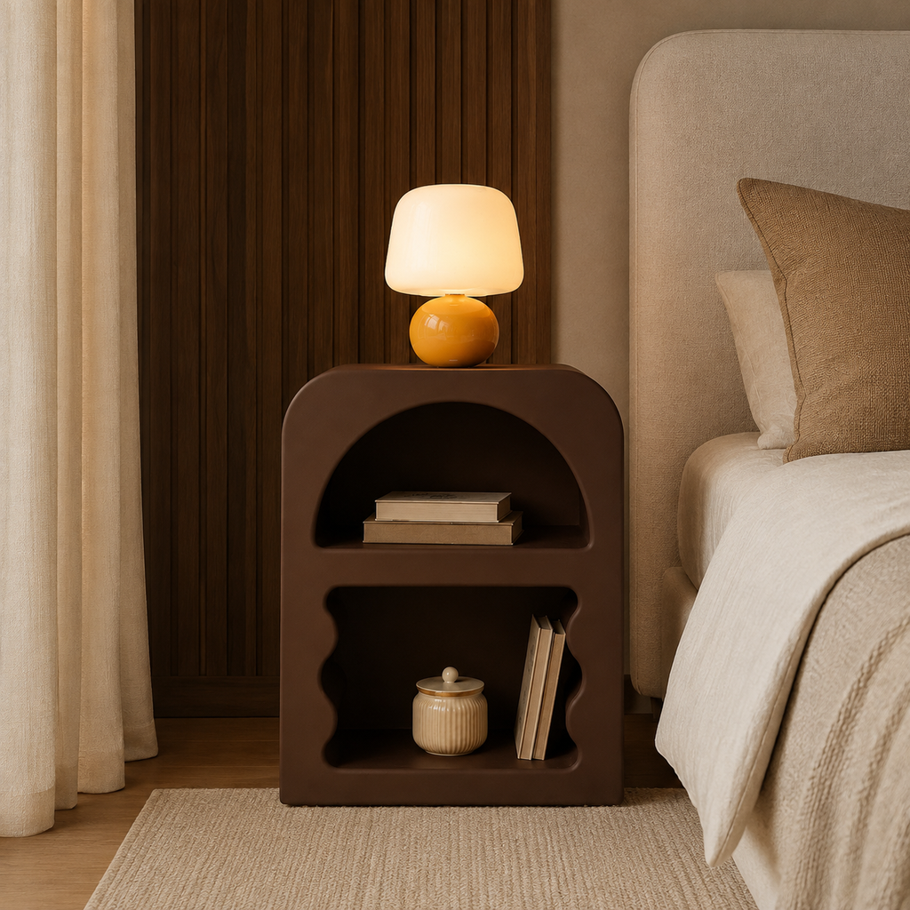 Table de Chevet ONDA – Design Sculptural et Couleur Personnalisable