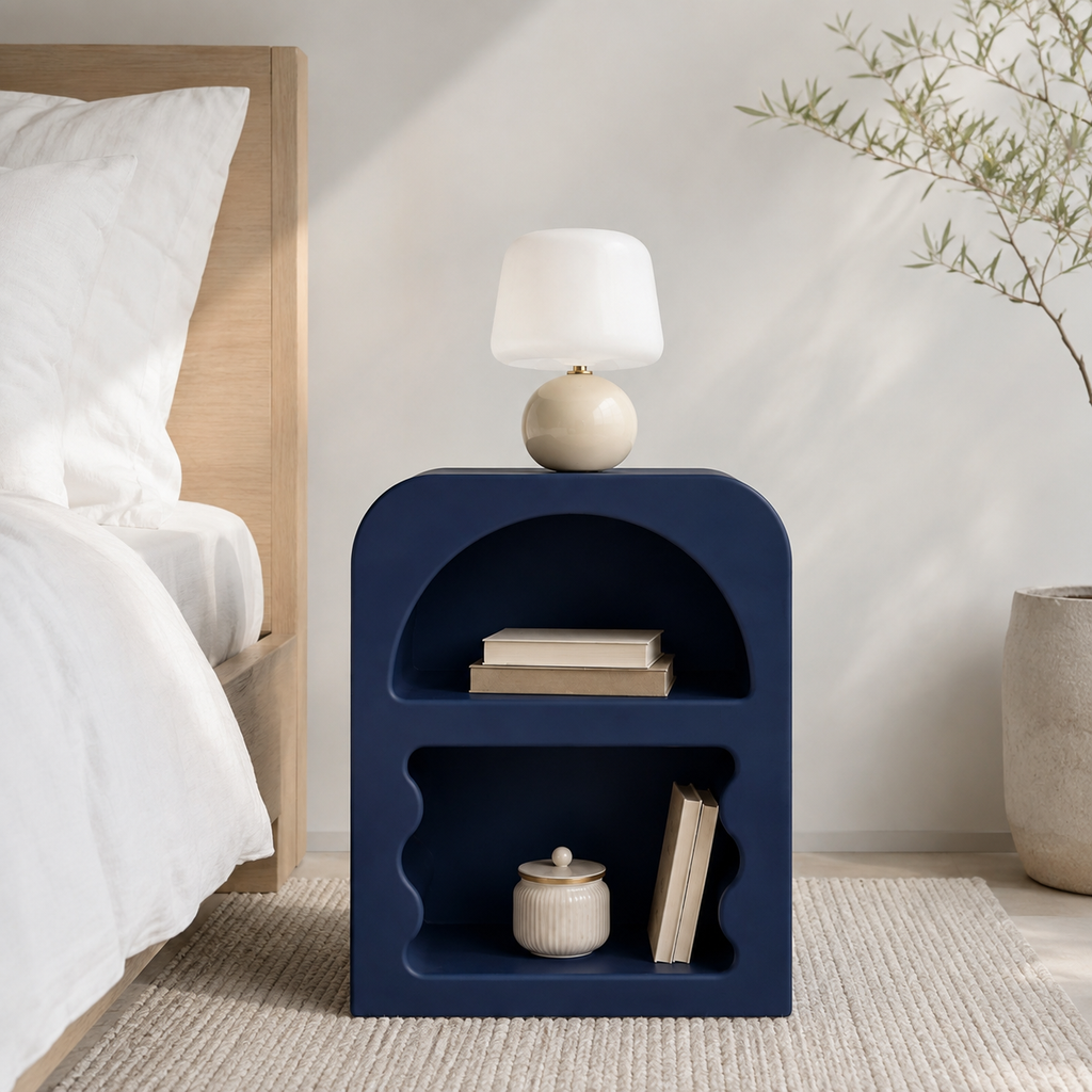 Table de Chevet ONDA – Design Sculptural et Couleur Personnalisable