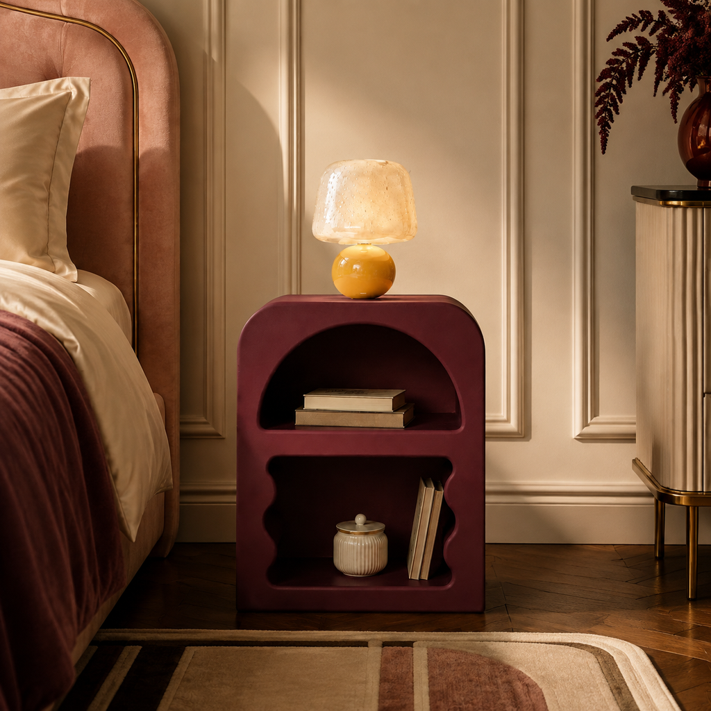 Table de Chevet ONDA – Design Sculptural et Couleur Personnalisable